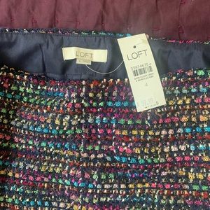 LOFT size 4 multicolored mini skirt.